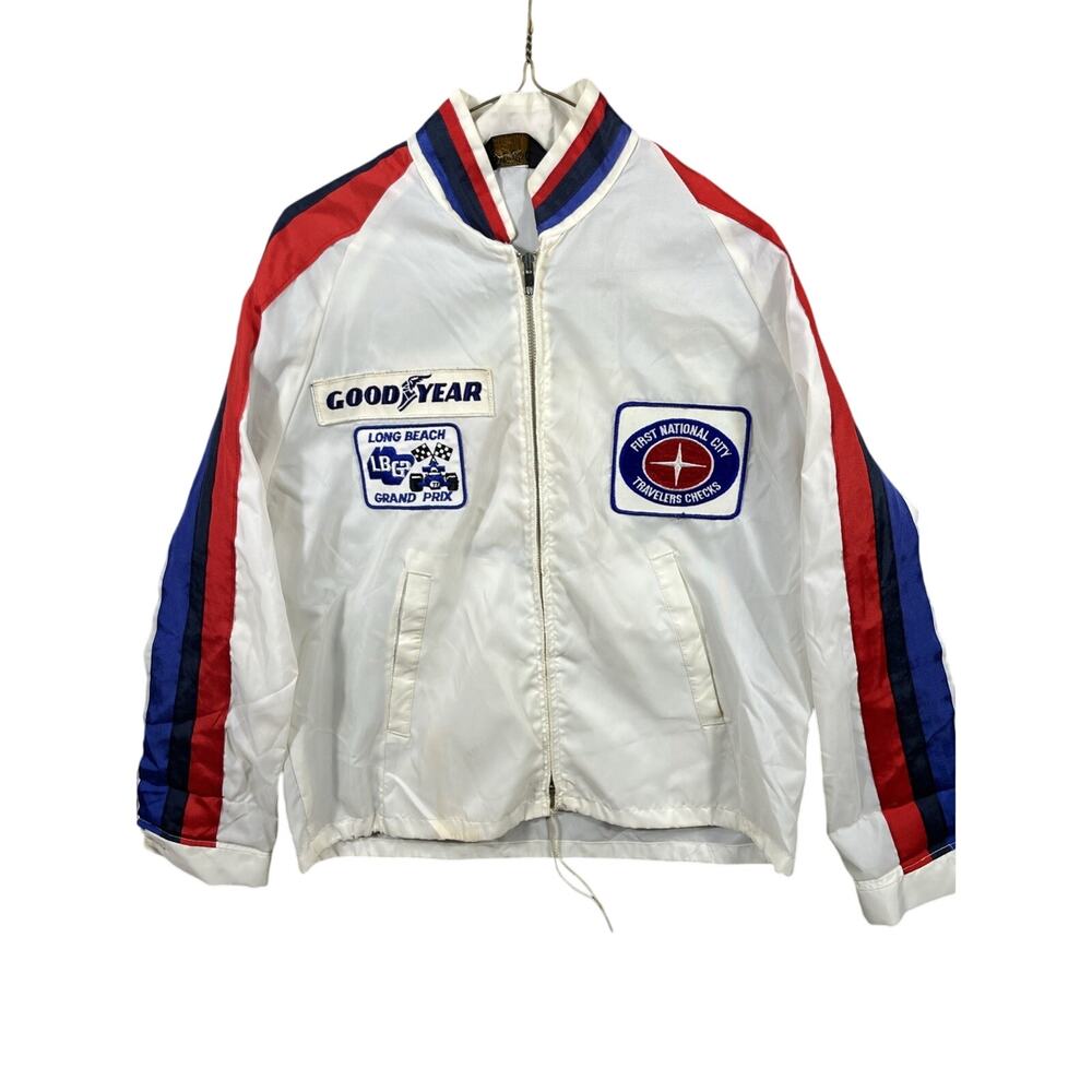 VTG 80s Good Year First National City Racing Light Long Beach GRD PRIX Jack SZ L